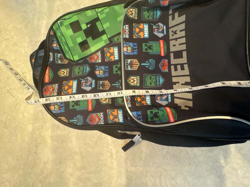 Minecraft 16" Backpack - Black Multi-Color - Picture 6 of 7